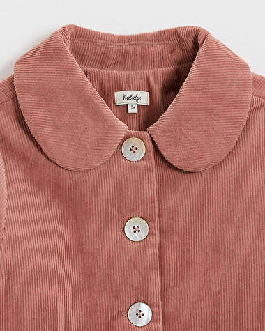 Corduroy coat Begonia pink colors  Natalys