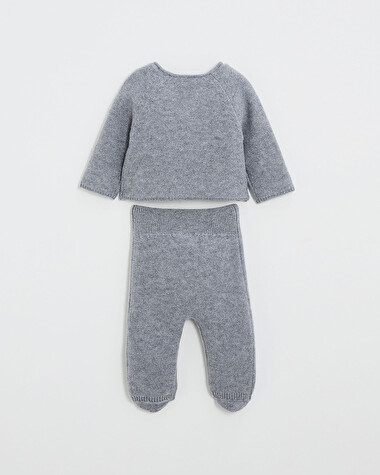 Merino wool set Grey color  Natalys
