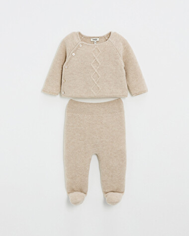 Merino wool set Color Beige  Natalys