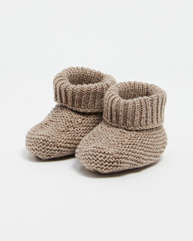 Merino wool slippers Brown color  Natalys