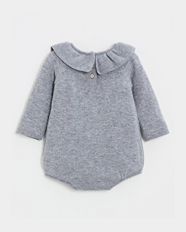 Merino wool romper Grey color  Natalys