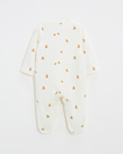 Printed velvet sleepsuit Cookie print  Natalys