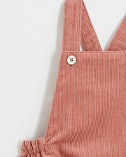 Velvet romper Begonia pink colors  Natalys