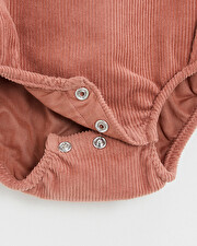 Velvet romper Begonia pink colors  Natalys