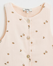 Long printed jumpsuit Semi-flower print Natalys