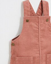 Velvet overall dress Begonia pink colors Natalys