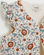 Printed sleeveless vest Folk flower print  Natalys