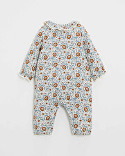 One-piece printed pajamas Folk flower print  Natalys