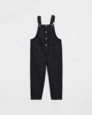 Long denim overalls Charcoal gray color  Natalys