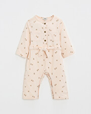 Long printed jumpsuit Semi-flower print Natalys