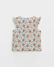 Printed sleeveless vest Folk flower print  Natalys