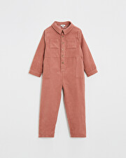 Velvet jumpsuit Begonia pink colors Natalys