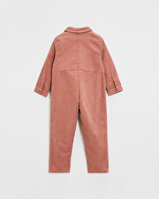 Velvet jumpsuit Begonia pink colors Natalys