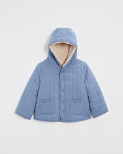 Reversible water-repellent coat Night blue color  Natalys