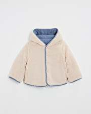 Reversible water-repellent coat Night blue color  Natalys