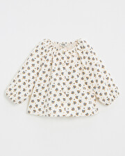 Velvet blouse Gold button print  Natalys