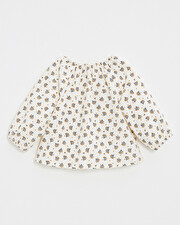 Velvet blouse Gold button print  Natalys