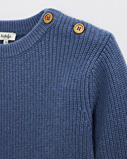 Fancy knit sweater Night blue color  Natalys
