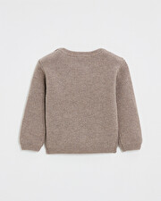 Fancy knit sweater Mocha color  Natalys