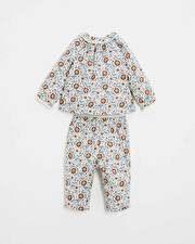 Two-piece printed pajamas Folk flower print  Natalys