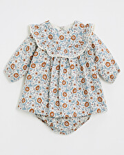 Long sleeve printed dress Folk flower print  Natalys