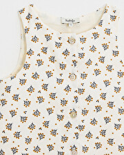 Corduroy jumpsuit Gold button print Natalys