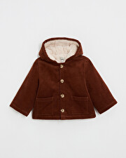 Corduroy coat Brick color  Natalys