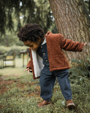Corduroy coat Brick color  Natalys