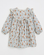 Long sleeve printed dress Folk flower print  Natalys