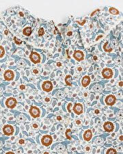 Long sleeve printed dress Folk flower print  Natalys