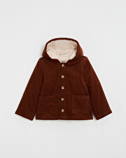 Corduroy coat Brick color  Natalys