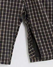 Long flannel overalls Heather anthracite gray color  Natalys