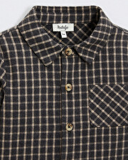 Flannel shirt Heather anthracite gray color Natalys