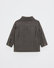 Flannel shirt Heather anthracite gray color Natalys