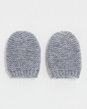 Newborn Merino wool mittens Grey color  Natalys