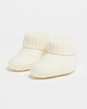 Merino wool slippers Ecru color Natalys