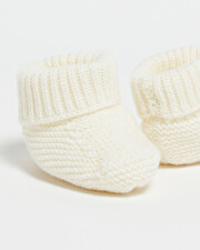 Merino wool slippers Ecru color Natalys