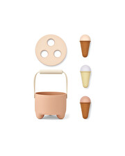 Built-in toy Fleur ice cream pink color  Liewood