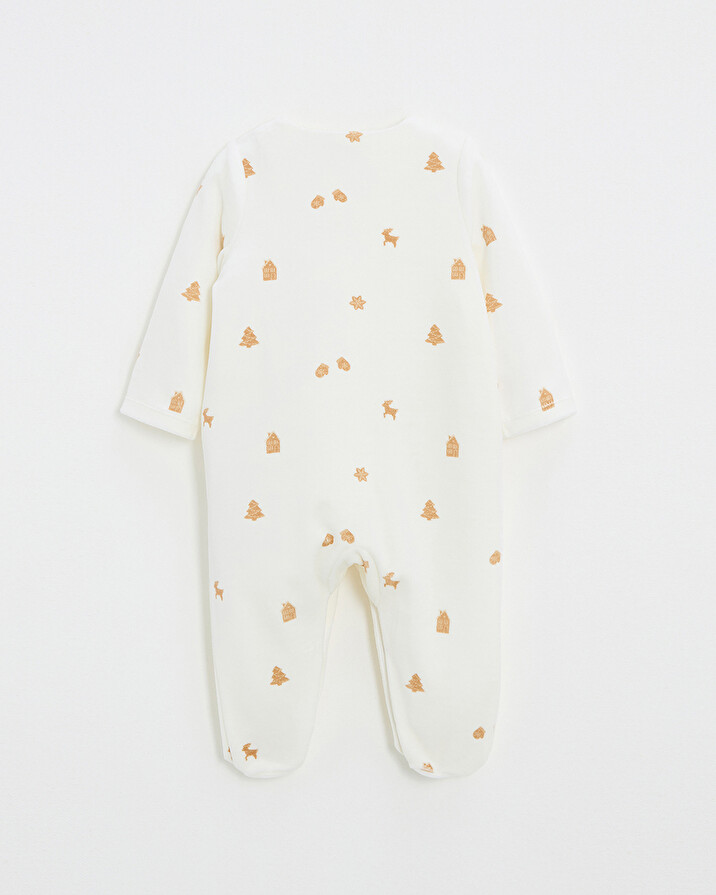 Printed velvet sleepsuit Cookie print  Natalys
