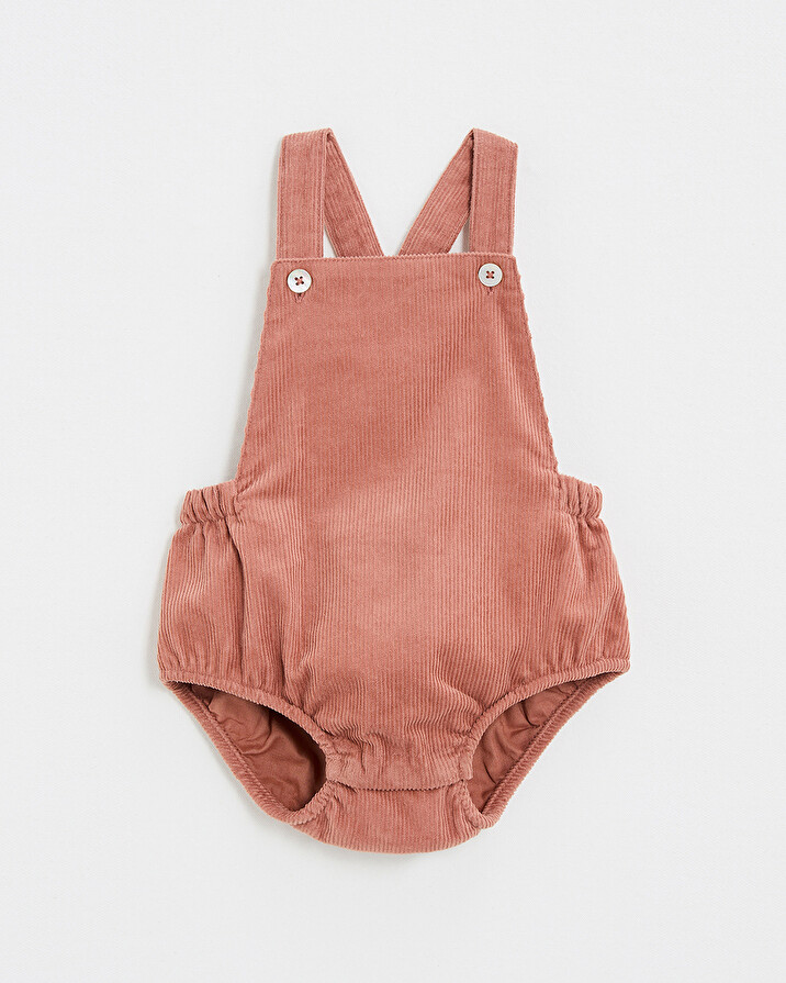 Velvet romper Begonia pink colors  Natalys