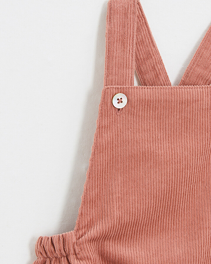 Velvet romper Begonia pink colors  Natalys