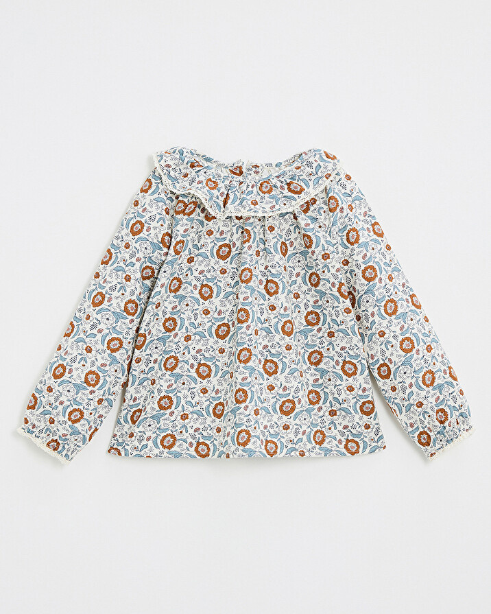 Printed blouse Folk flower print  Natalys