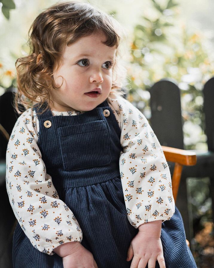 Velvet overall dress Night blue color  Natalys