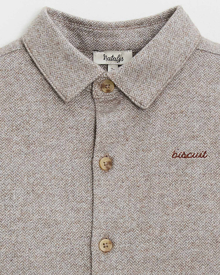 Flannel shirt Beige color  Natalys