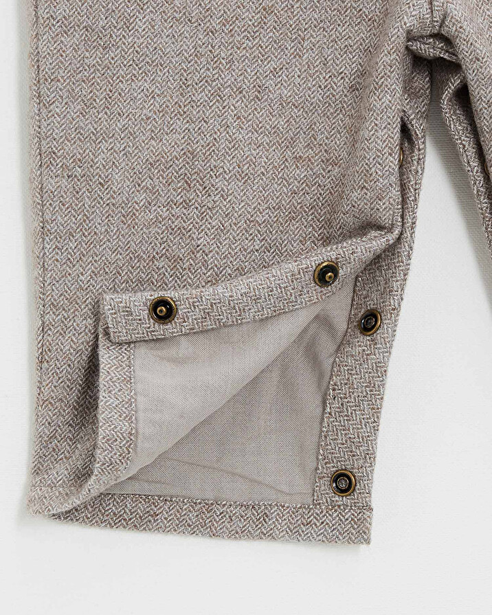 Flannel overalls Beige color  Natalys