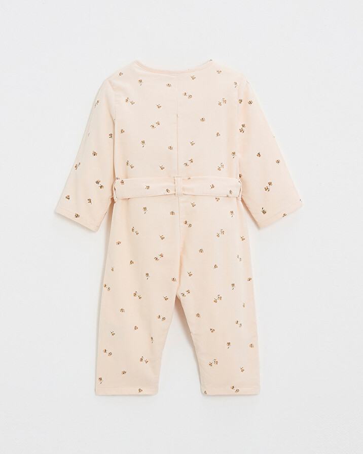 Long printed jumpsuit Semi-flower print Natalys