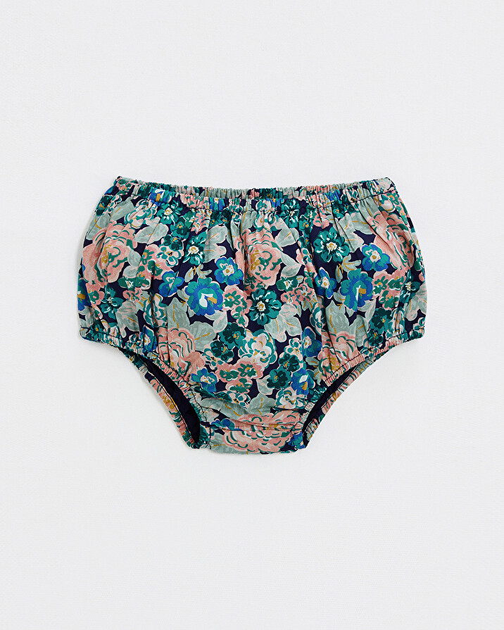 Sleeveless poplin dress Large flower print  Natalys
