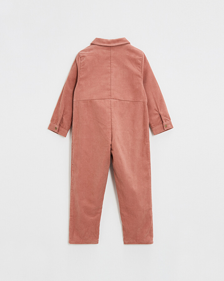 Velvet jumpsuit Begonia pink colors Natalys
