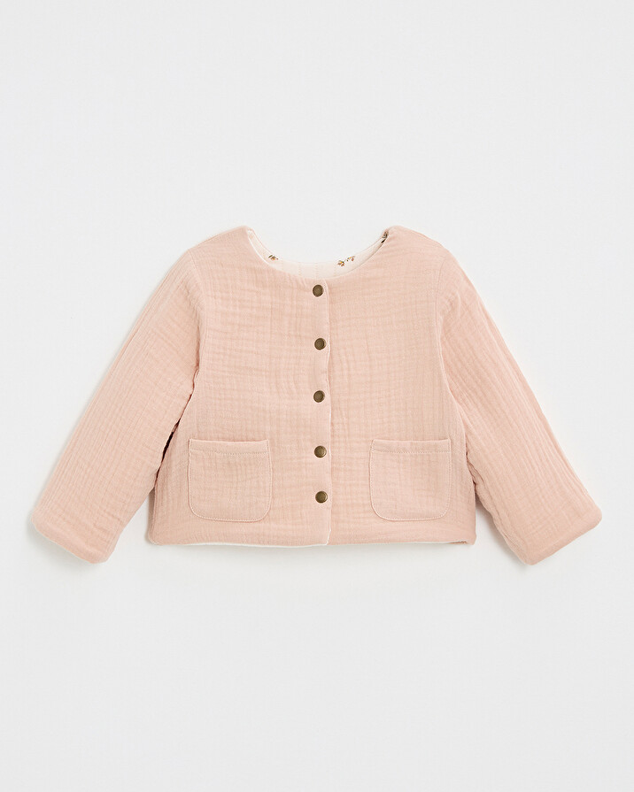 Reversible printed jacket Semi-flower print  Natalys