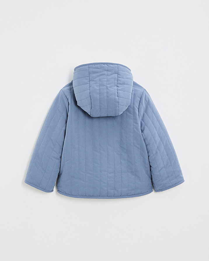 Reversible water-repellent coat Night blue color  Natalys